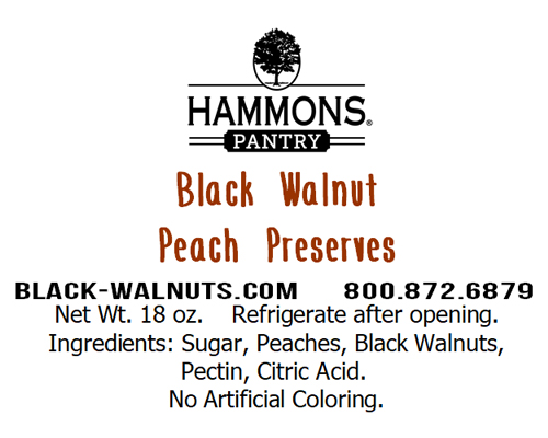 18oz Black Walnut Peach Preserves